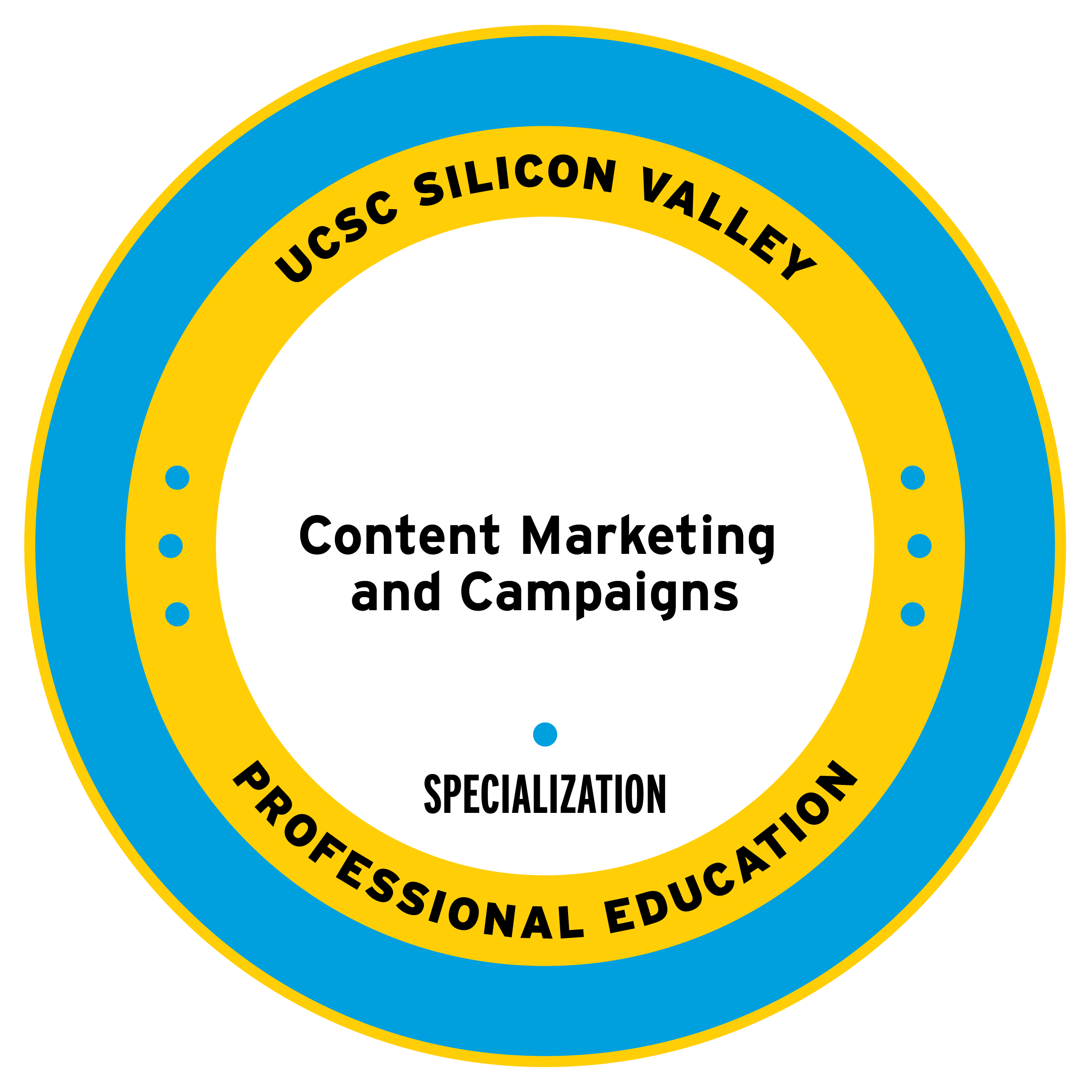 Badge for Content Marketing and Campaigns Specialization from UCSC Extension