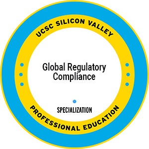 Badge for Global Regulatory Compliance Specialization, UCSC Silicon Valley Extension