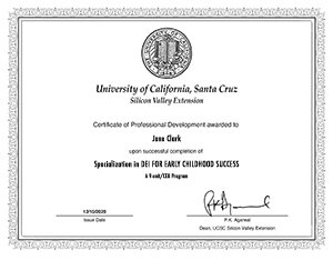 UCSC Silicon Valley Extension Certificate for Specialization