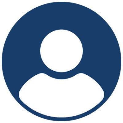 avatar anonymous figure in white on blue background