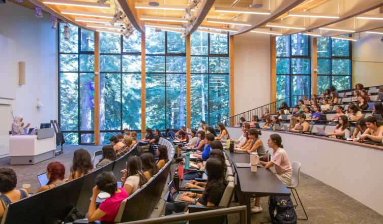 full lecture class at the UC Santa Cruz campus