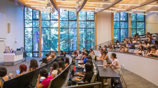 full lecture class at the UC Santa Cruz campus