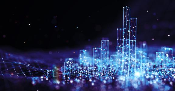 Abstract digital city concept