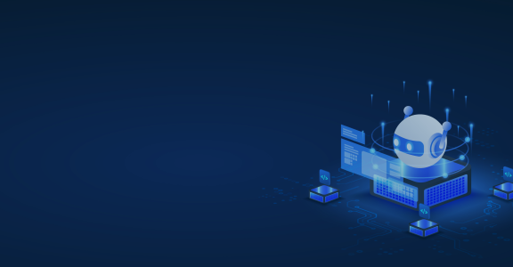Vector illustration of AI agent robot