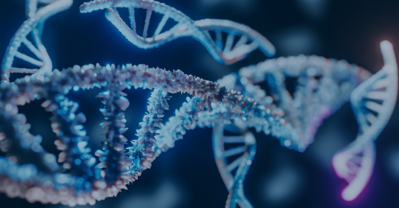 Closeup of DNA strand
