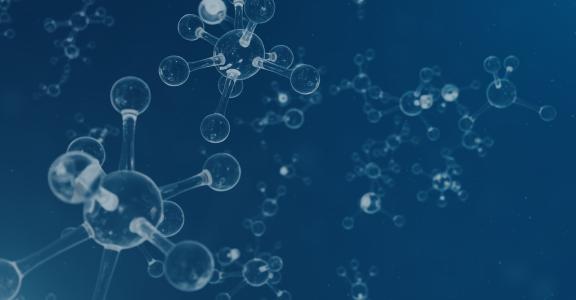 Atoms structure, Science or medical background with molecules and atoms, 3D illustration