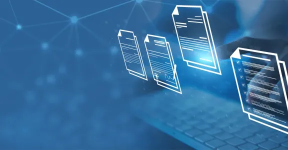 Forms against a blud background