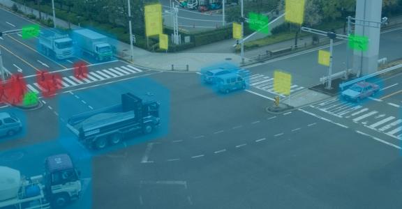 AISV.406 Intersection vehicles with each one blocked out as 