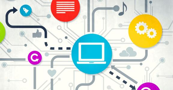 Software Quality - colorful graphic of interconnected device