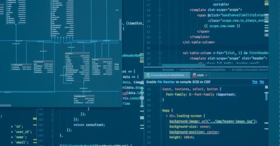 Multiple code editors on computer screen showing code