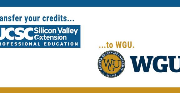 Transfer your UCSC Extension credits to WGU.