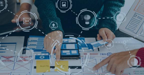 UX graphic designer planning application process development