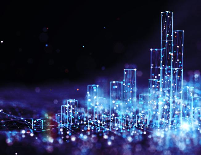 Abstract digital city concept