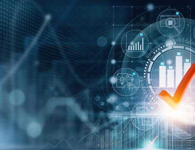 Business hand Worker showing Standards quality Assurance control standardisation and certification concept.