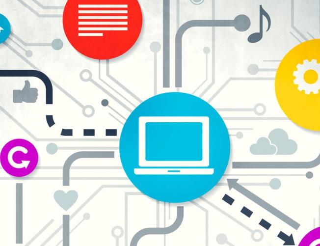 Software Quality - colorful graphic of interconnected device