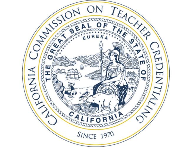 California Commission on Teacher Credentialing with Seal of California