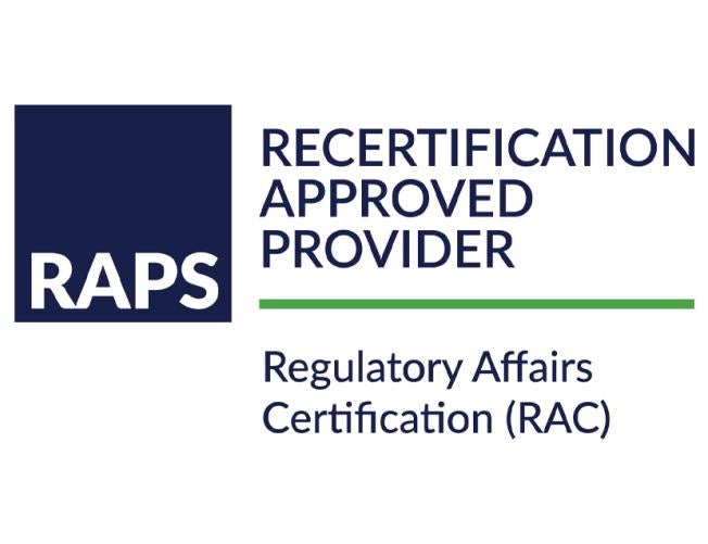 RAPS | Recertification Approved Provider | Regulatory Affairs Certification