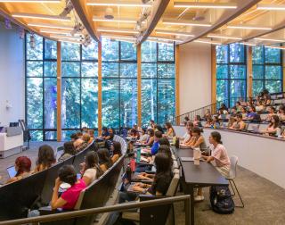 full lecture class at the UC Santa Cruz campus
