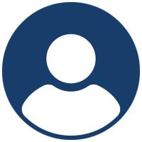 avatar anonymous figure in white on blue background