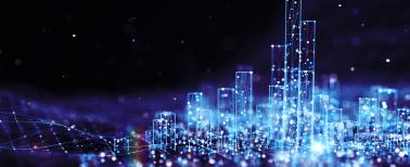 Abstract digital city concept