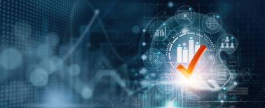 Business hand Worker showing Standards quality Assurance control standardisation and certification concept.