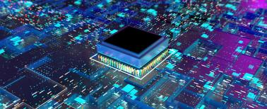 VLSI and Semiconductor Engineering - image of a chip in brig
