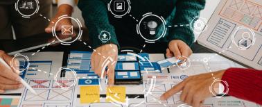 UX graphic designer planning application process development