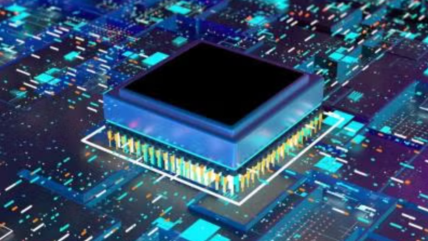 Blue and purple microchip