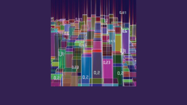 vertical bars, layered over a deep blue-toned background