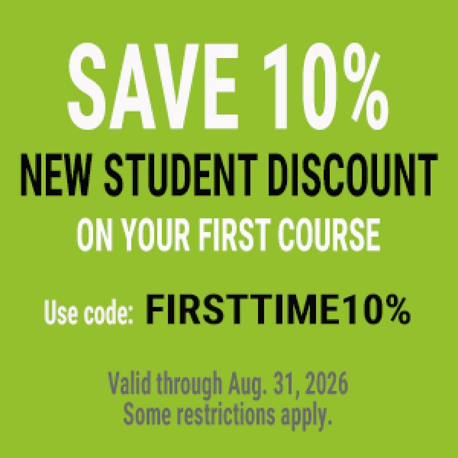 10% off course for new students